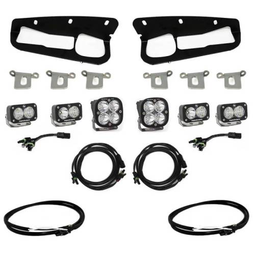 Baja Designs - 447763UP | Baja Designs Squadron Pro/S2 Sport Pocket Kit Fog Lights With Upfitter Connector For Ford Bronco | 2021-2022