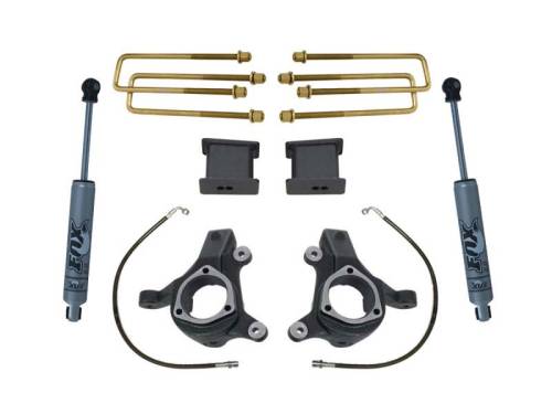 MaxTrac Suspension - KS881332F | 3 Inch Lift Kit w/ Fox Shocks (2007-2016 Chevrolet, GMC Silverado, Sierra 1500 2WD | Cast Steel Suspension)