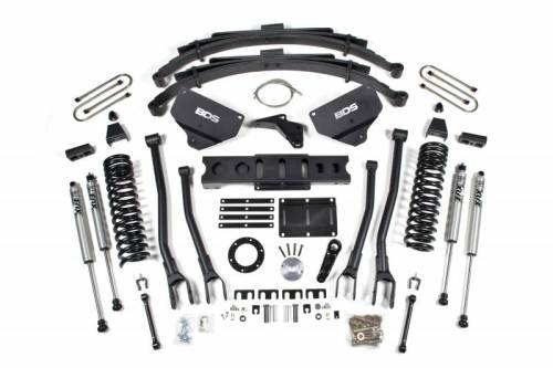 BDS Suspension - BDS1614FS | BDS Suspension 8 Inch Lift Kit With 4 Link For Dodge Ram 3500 4WD (2013-2018) | Diesel | Rear Lift Leaf Springs, Fox 2.0 Performance Series Shocks, 6 Bolt Indexing Ring