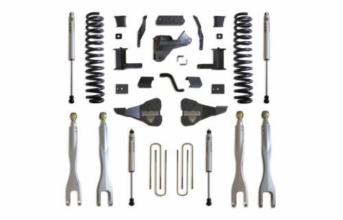 MaxTrac Suspension - K943385L | MaxTrac 8 Inch Suspension Lift Kit With Forged Aluminum 4-Links & Shocks For Ford F-250/F-350 4WD | 2017-2022