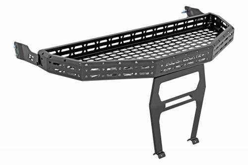 Rough Country - 93148 | Rough Country Front Cargo Rack With Black Series 6 Inch Slimline LED Light Bar For Polaris Ranger XP 1000 (2017) / Ranger XP 900 (2014-2019)