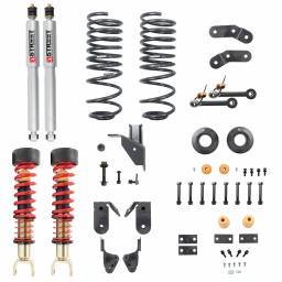 Belltech - 1061SPC | Belltech 1 to 3 Inch Front / 1 to 4 Inch Rear Complete Lowering Kit with Street Performance Coilover (2019-2023 Ram 1500 2WD/4WD)