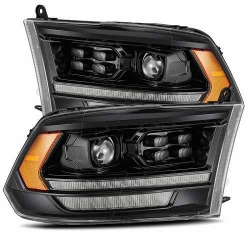 AlphaREX - 880520 | AlphaRex LUXX-Series (5th Gen 2500 Style) LED Projector Headlights For Ram 1500 / 2500 / 3500 (2009-2018) | Alpha-Black