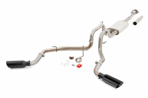 Rough Country - 96018 | Rough Country Performance Cat-Back Exhaust System With Black Tips For Ford F-150 2/4WD | 2021-2023