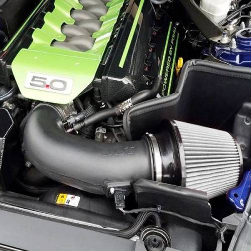 S&B Filters - CAI-FMG-15D | S&B Filters JLT Cold Air Intake Kit (2015-17 Mustang GT) Dry Extendable White