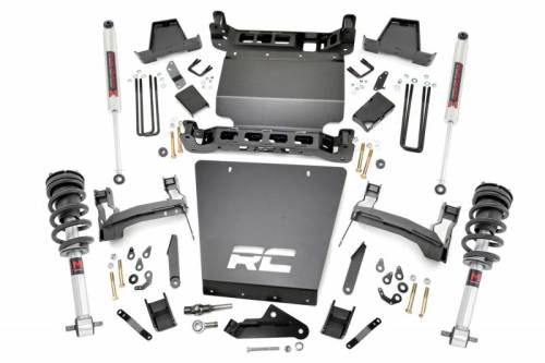 Rough Country - 29840 | Rough Country 7 Inch Lift Kit For Chevrolet Silverado / GMC Sierra 1500 4WD | 2014-2016 | Front M1 Struts, Rear M1 Shocks