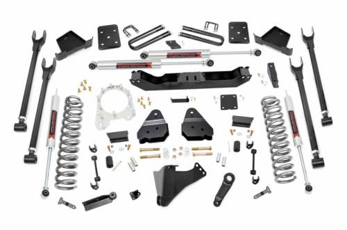 Rough Country - 50740 | Rough Country 6 Inch Lift Kit For Ford F-250/F-350 Super Duty 4WD | 2017-2022 | Diesel, No Overloads Springs, 4" Axle Diameter, M1 Shocks, No Front Driveshaft