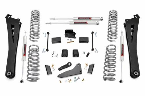 Rough Country - 36840 | Rough Country 5 Inch Lift Kit For Ram 2500 4WD | 2014-2018 | Diesel, Dual Rate Coil Springs, M1 Shocks