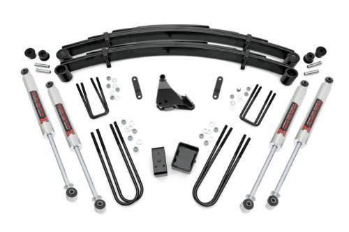 Rough Country - 49640 | Rough Country 6 Inch Lift Kit With Rear Blocks For Ford F-250/F-350 Super Duty 4WD | 1999-2004 | M1 Shocks