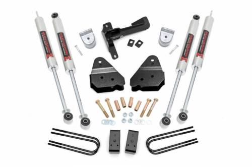 Rough Country - 50240 | Rough Country 3 Inch Lift Kit With Rear Blocks For Ford F-250 Super Duty 4WD | 2017-2022 | M1 Shocks