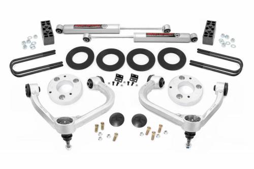 Rough Country - 41430 | Rough Country 3 Inch Lift Kit For Ford F-150 4WD | 2021-2024 | Front Strut Spacer, Rear N3 Shocks