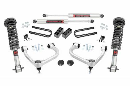 Rough Country - 41440 | Rough Country 3 Inch Lift Kit For Ford F-150 4WD | 2021-2024 | Front M1 Struts, Rear M1 Shocks