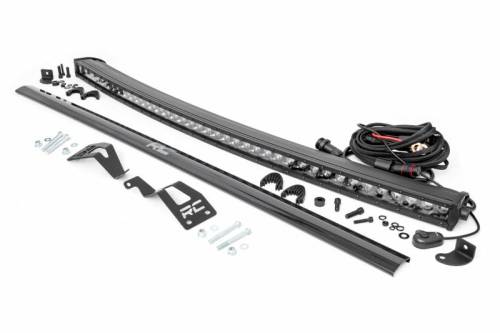 Rough Country - 97040 | Rough Country Front Mount 40 Inch LED Light Bar Kit For Can-Am Commander / Maverick | 2014-2020 | Single Row, Black Series