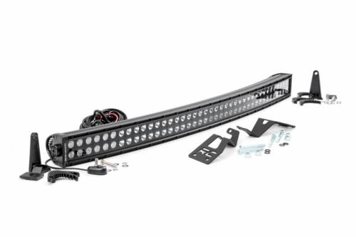 Rough Country - 97038 | Rough Country Front Mount 40 Inch LED Light Bar Kit For Can-Am Commander / Maverick | 2014-2020 | Dual Row, Black Series