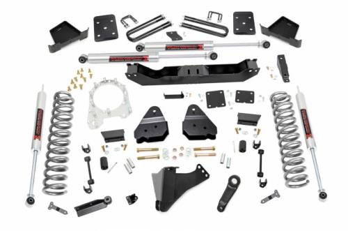 Rough Country - 51340 | Rough Country 6 Inch Lift Kit For Ford F-250/F-350 Super Duty 4WD | 2017-2022 | Diesel, No Rear Overload Springs, 4" Axle, M1 Socks, No Front Driveshaft