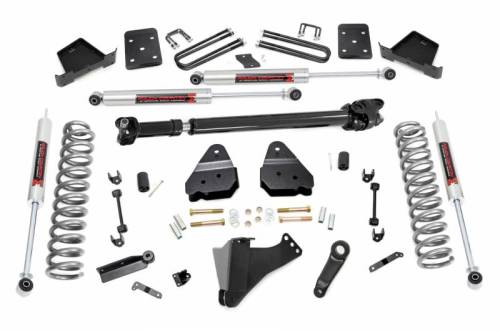 Rough Country - 55041 | Rough Country 4.5 Inch Lift Kit For Ford F-250/F-350 Super Duty 4WD | 2017-2022 | Diesel, 3.5" Axle, M1 Shocks, Front Driveshaft