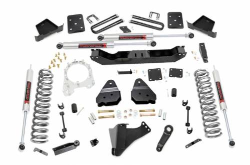 Rough Country - 55040 | Rough Country 4.5 Inch Lift Kit For Ford F-250/F-350 Super Duty 4WD | 2017-2022 | Diesel, 3.5" Axle, M1 Shocks, No Front Driveshaft