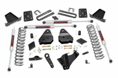 Rough Country - 56740 | Rough Country 4.5 Inch Lift Kit For Ford F-250 Super Duty 4WD | 2015-2016 | Diesel, Rear Overload Springs, M1 Shocks