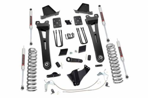 Rough Country - 54240 | Rough Country 6 Inch Lift Kit For Ford F-250 Super Duty | 2015-2016 | Diesel, Rear Factory Overloads, M1 Shocks