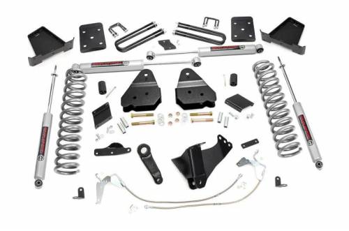 Rough Country - 54940 | Rough Country 6 Inch Lift Kit For Ford F-250 Super Duty 4WD | 2015-2016 | Gas, Rear Overload Springs, M1 Shocks