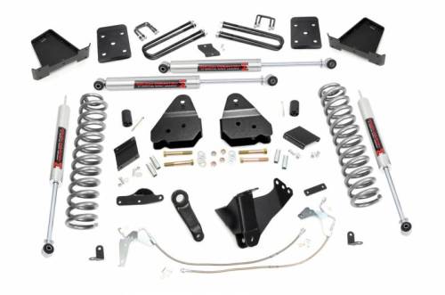 Rough Country - 56640 | Rough Country 6 Inch Lift Kit For Ford F-250 Super Duty 4WD | 2011-2014 | Gas, Rear Factory Overloads, M1 Shocks