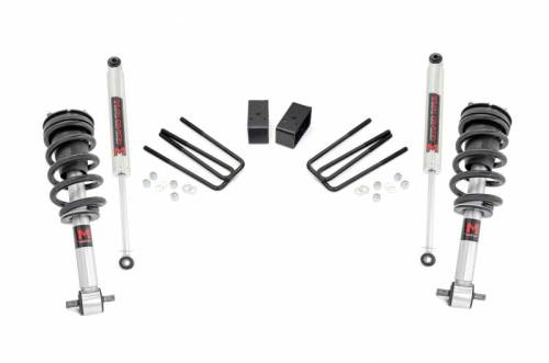 Rough Country - 26840 | Rough Country 3.5 Inch Lift Kit For Chevrolet / GMC 1500 2WD | 2007-2013 | Front M1 Struts, Rear M1 Shocks