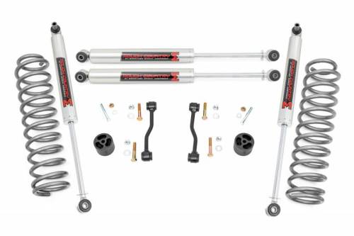 Rough Country - 64840 | Rough Country 2.5 Inch Leveling Kits With Springs For Jeep Gladiator JT 4WD | 2020-2022 | M1 Shocks