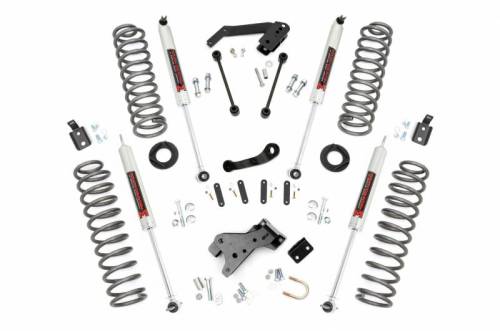 Rough Country - 68140 | Rough Country 4 Inch Lift Kit For Jeep Wrangler 2/4WD | 2007-2018 | M1 Shocks