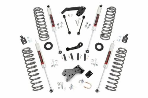 Rough Country - 68240 | Rough Country 4 Inch Lift Kit Jeep Wrangler JK 4WD | 2007-2018 | M1 Shocks