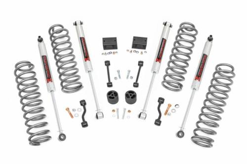 Rough Country - 91340 | Rough Country 2.5 Inch Lift Kit With Coils For Jeep Wrangler JL 4WD | 2018-2023 | M1 Monotube Shocks