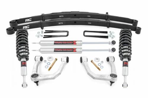 Rough Country - 74241 | Rough Country 3.5 Inch Lift Kit With Rear Leaf Springs For Toyota Tacoma 2/4WD | 2005-2023 | Front M1 Struts, Rear M1 Shocks & Rear Leaf Springs