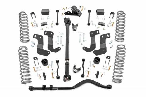 Rough Country - 60600 | Rough Country 3.5 Inch Lift Kit With Control Arm Drop Brackets For 4 Door Jeep Wrangler JL Unlimited 4WD | 2018-2023