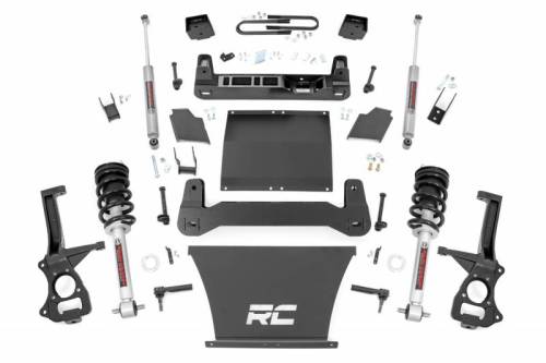 Rough Country - 21631 | Rough Country 6 Inch Lift Kit For Chevrolet Silverado 1500 2/4WD | 2022-2024 | 4.3L, 5.3L, 6.2L Engine, Mono-leaf Spring, N3 Struts & N3 Rear Shocks