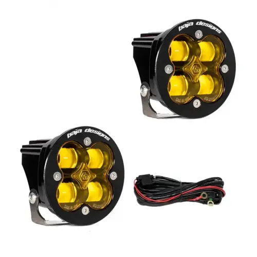 Baja Designs - 247816 | Baja Designs Squadron-R SAE LED Auxiliary Fog Light Pod | Pair, Amber, Universal