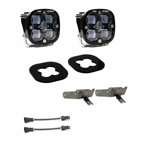 Baja Designs - 447730 | Baja Designs Squadron SAE Pocket Kit Fog Lights For Ford F-250/F-350 Super Duty | 2011-2016 | Pair, Clear