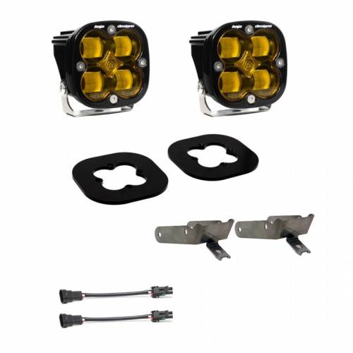 Baja Designs - 447731 | Baja Designs Squadron SAE Pocket Kit Fog Lights For Ford F-250/F-350 Super Duty | 2011-2016 | Pair, Amber