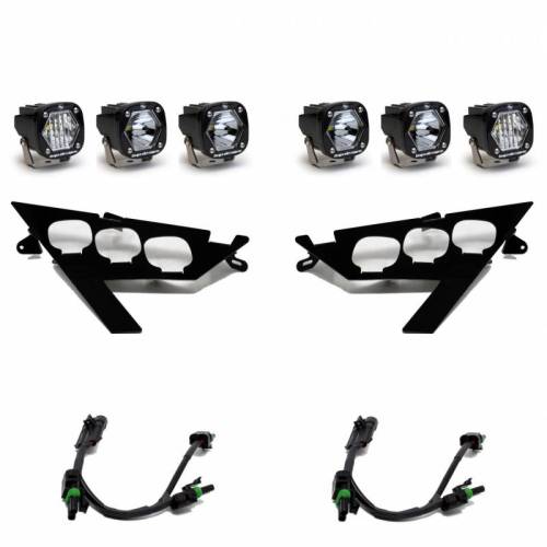 Baja Designs - 447157 | Baja Designs S1 Triple LED/Laser Headlight Kit For Polaris RZR Pro / RZR Pro XP / RZR Turbo | 2020-2023 | Clear