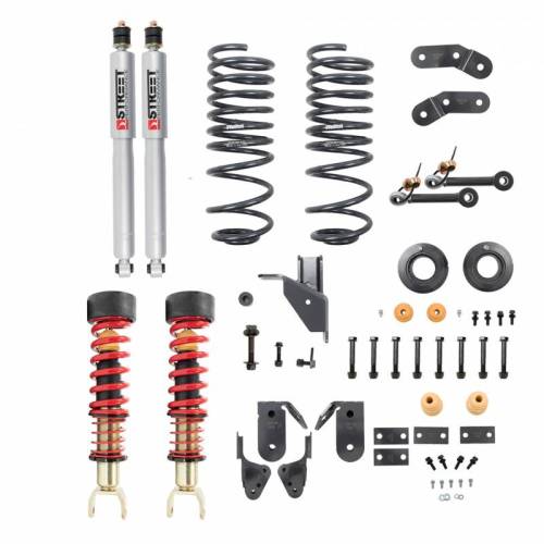 Belltech - 1063SPC | Belltech 1 to 3 Inch Front / 4 to 5 Inch Rear Complete Lowering Kit with Height Adjustable Front Coilovers (2019-2023 Ram 1500)