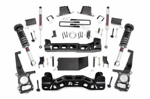 Rough Country - 57541 | Rough Country 6 Inch Lift Kit For Ford F-150 4WD | 2014-2013 | M1 Struts With M1 Rear Shocks