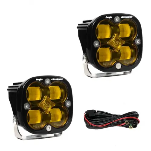 Baja Designs - 257811 | Baja Designs Squadron SAE LED Auxiliary Light Pod | Pair, Amber, Universal