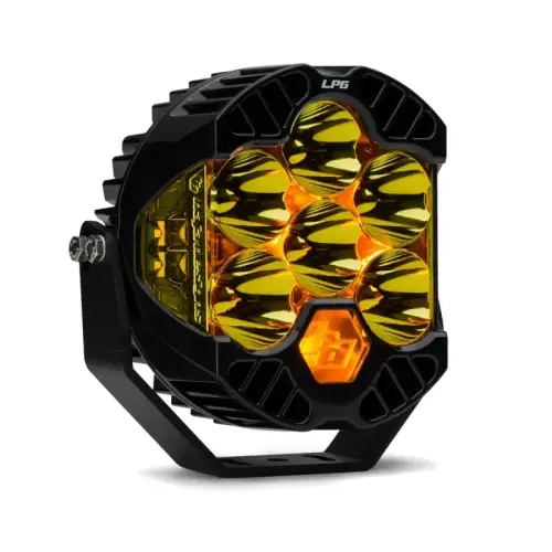 Baja Designs - 270011 | Baja Designs LP6 Pro LED Auxiliary Light Pod | Single, Spot Light Pattern, Amber, Universal