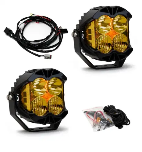 Baja Designs - 297813 | Baja Designs LP4 Pro LED Auxiliary Light Pod | Pair, Driving/Combo Light Pattern, Amber, Universal