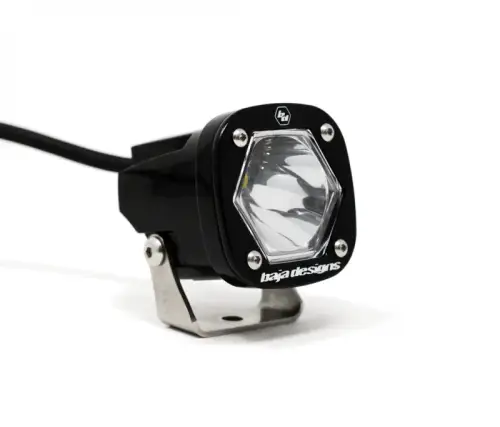 Baja Designs - 380001 | Baja Designs S1 Black LED Auxiliary Light Pod | Single, Spot Light Pattern, Clear, Universal