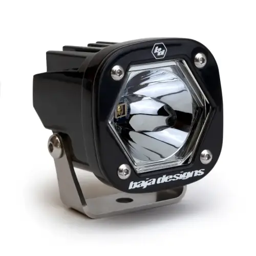 Baja Designs - 380007 | Baja Designs S1 Black Laser Auxiliary Light Pod | Single, Laser Spot Light Pattern, Clear, Universal