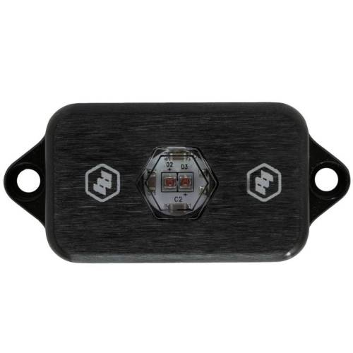 Baja Designs - 398049 | Baja Designs LED Rock Light 180 Degree Beam Pattern | Single, Red, Universal