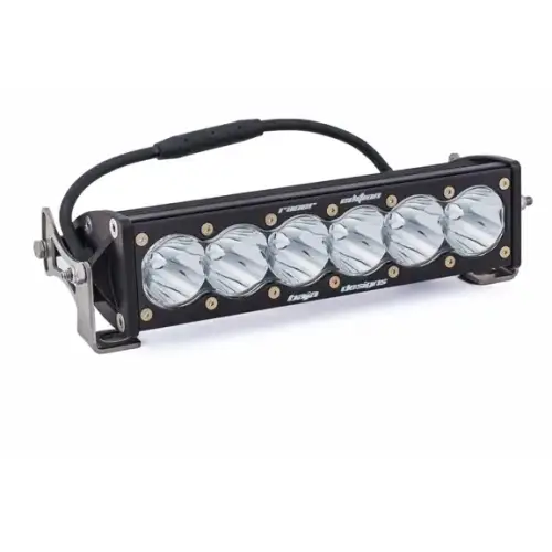 Baja Designs - 411002 | Baja Designs OnX6 Straight Racer Edition LED Light Bar | Racer Spot Light Pattern, Clear, 10 Inch, Universal