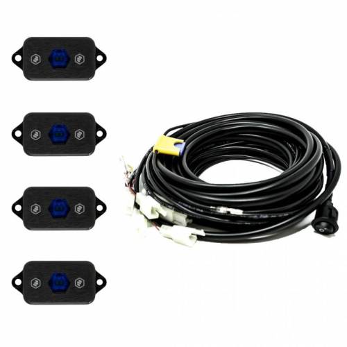 Baja Designs - 447058 | Baja Designs LED Rock Light Kit For Small To Mid-sized Vehicle | Blue, Universal