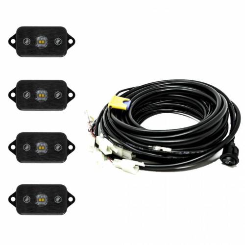 Baja Designs - 447059 | Baja Designs LED Rock Light Kit For Small To Mid-sized Vehicle | Clear, Universal