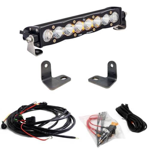 Baja Designs - 447073 | Baja Designs S8 10 Inch Hood Mount LED Light Bar Kit For Polaris RZR XP 4 Turbo / RZR XP Turbo | 2016-2018