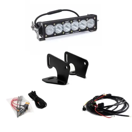 Baja Designs - 447167 | Baja Designs OnX6+ Hood Mount LED Light Bar Kit For Polaris RZR Pro XP / RZR Turbo R | 2020-2021 | 10 Inch, Clear